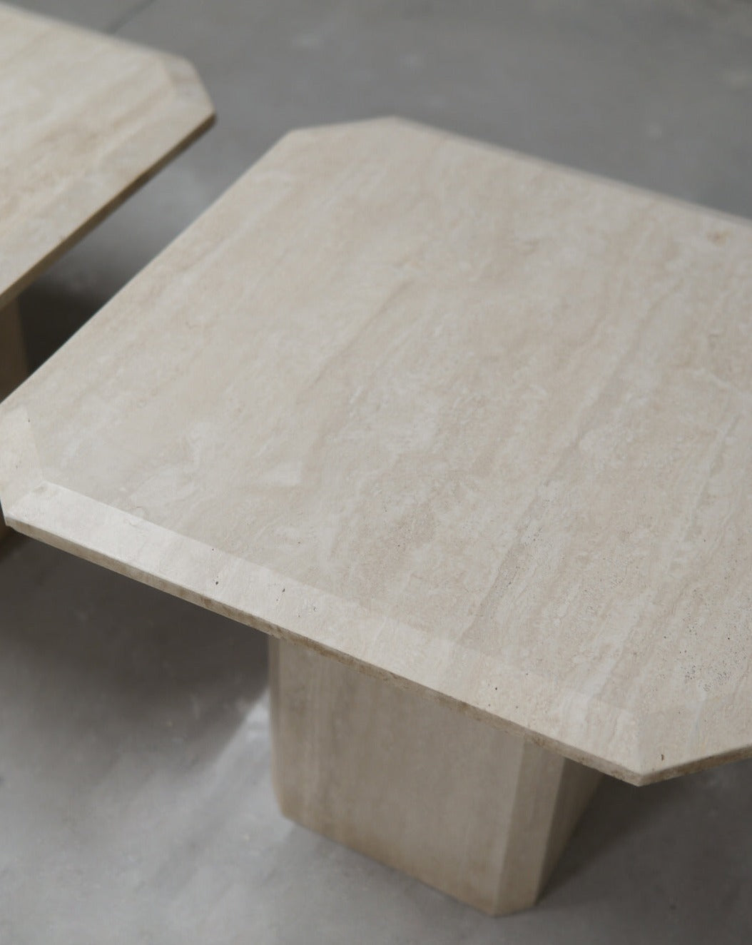 Vintage Travertine Side Table