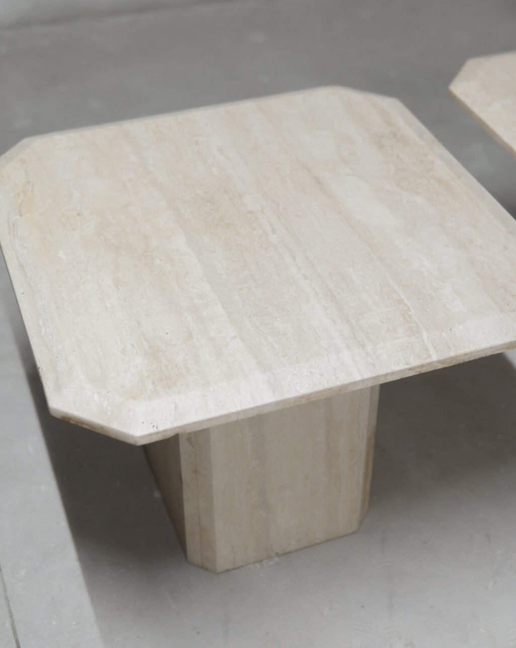 Vintage Travertine Side Table