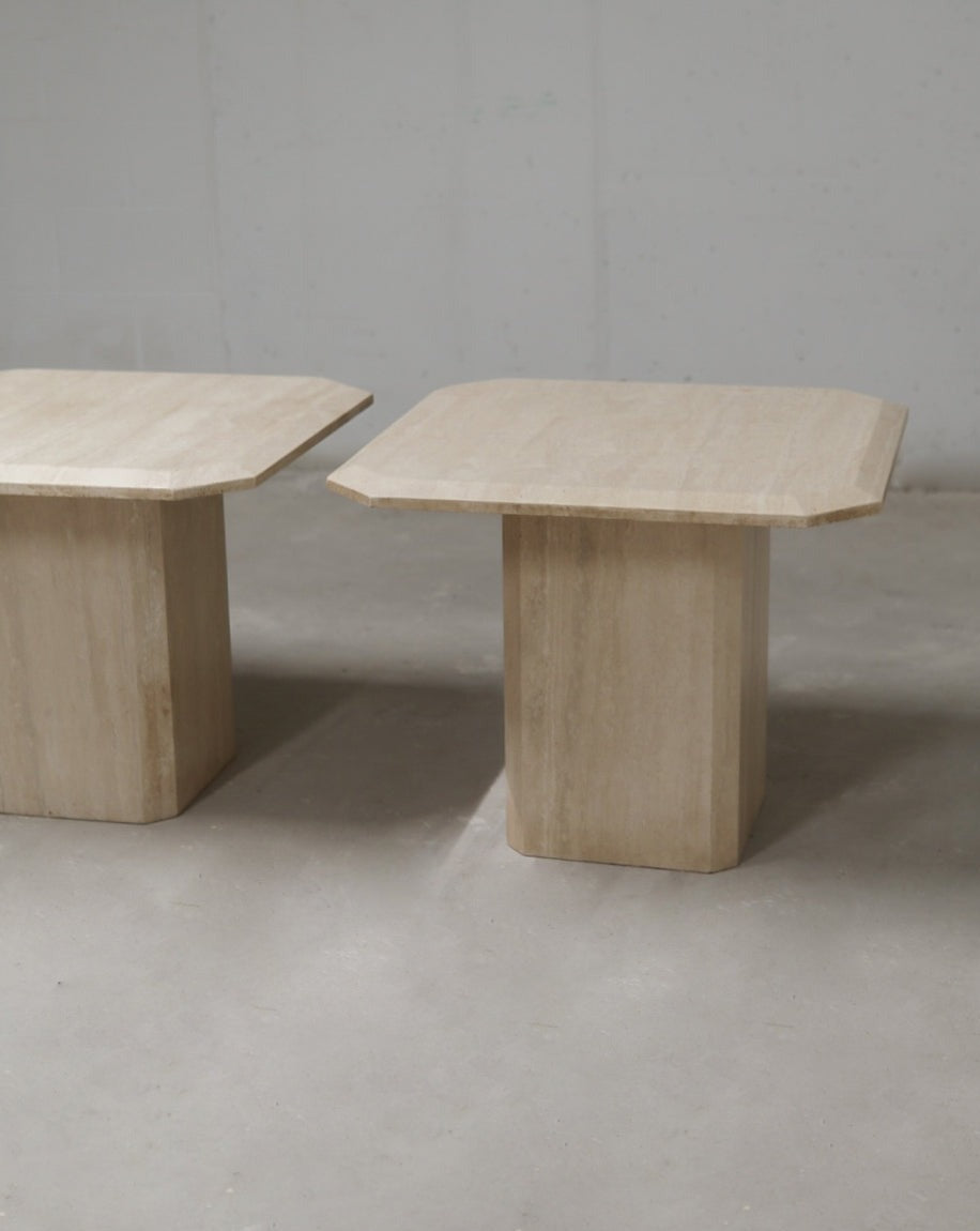 Vintage Travertine Side Table