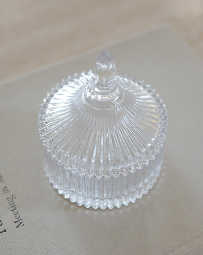 Ribbed Glass Trinket/Candy Dish