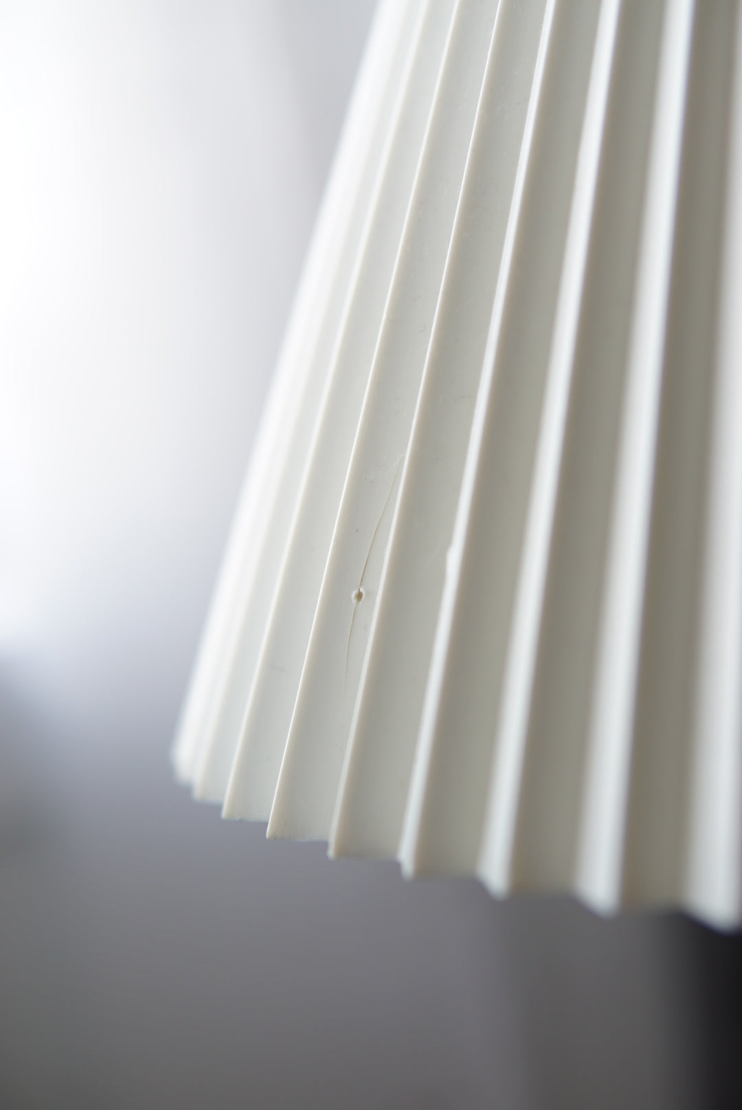 Squiggle Lamp with Plastic Pleated Lampshade