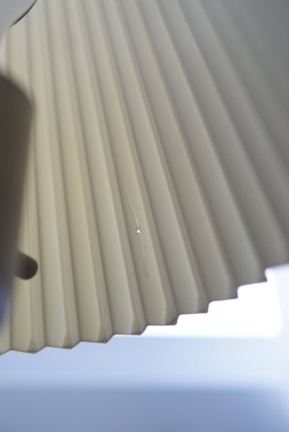 Squiggle Lamp with Plastic Pleated Lampshade