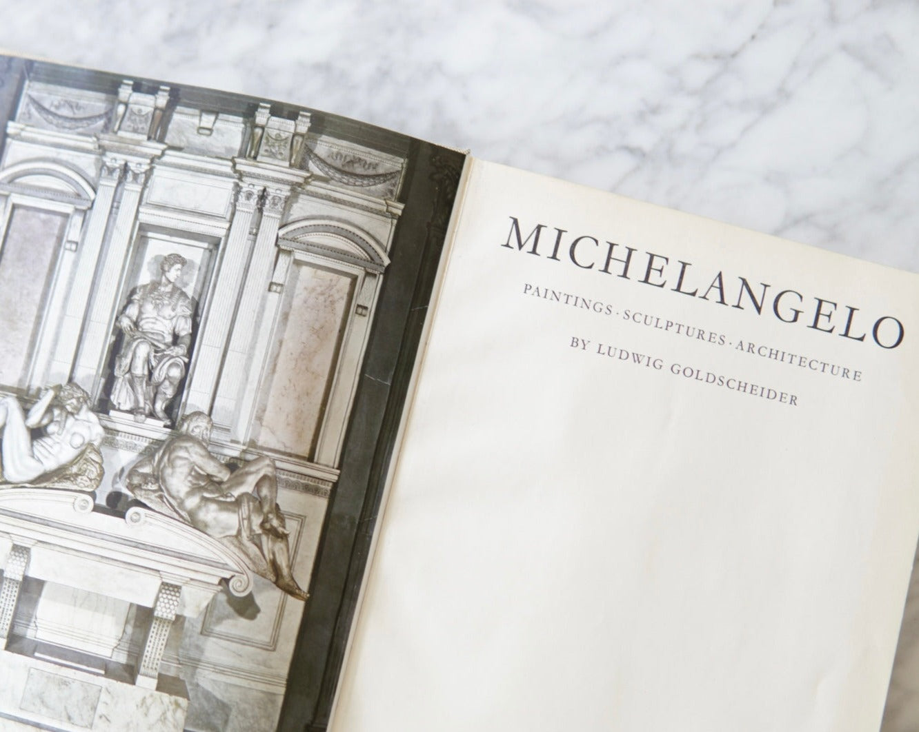 Vintage Michelangelo Painting, Sculptures, Architecture Book