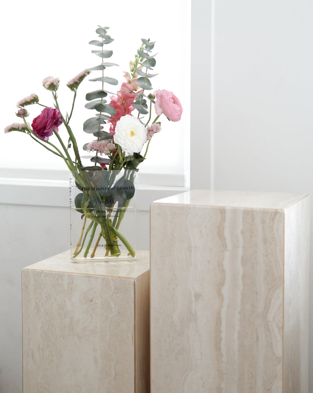 Vintage Travertine Pedestals