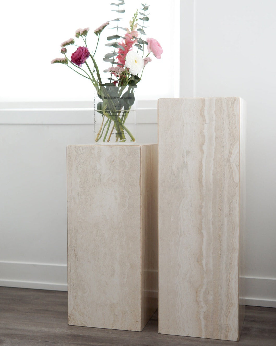 Vintage Travertine Pedestals