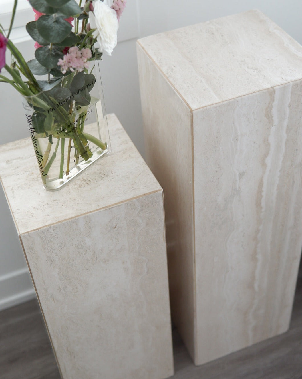 Vintage Travertine Pedestals