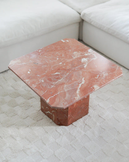 Rojo Coralito Marble Coffee Table