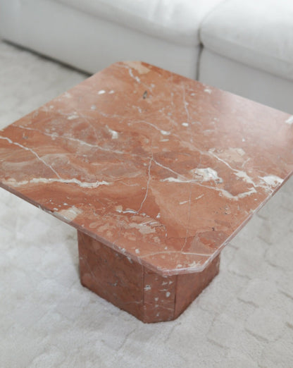 Rojo Coralito Marble Coffee Table