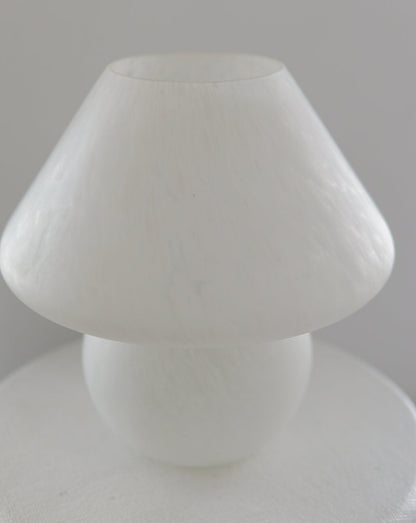 Vintage Frosted Glass Mushroom Lamp