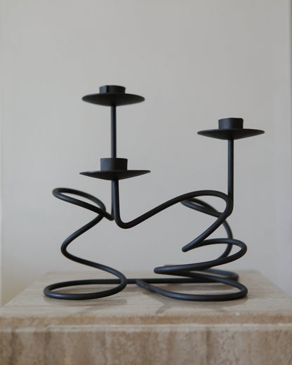 3-Tier Squiggle Candlestick Holder