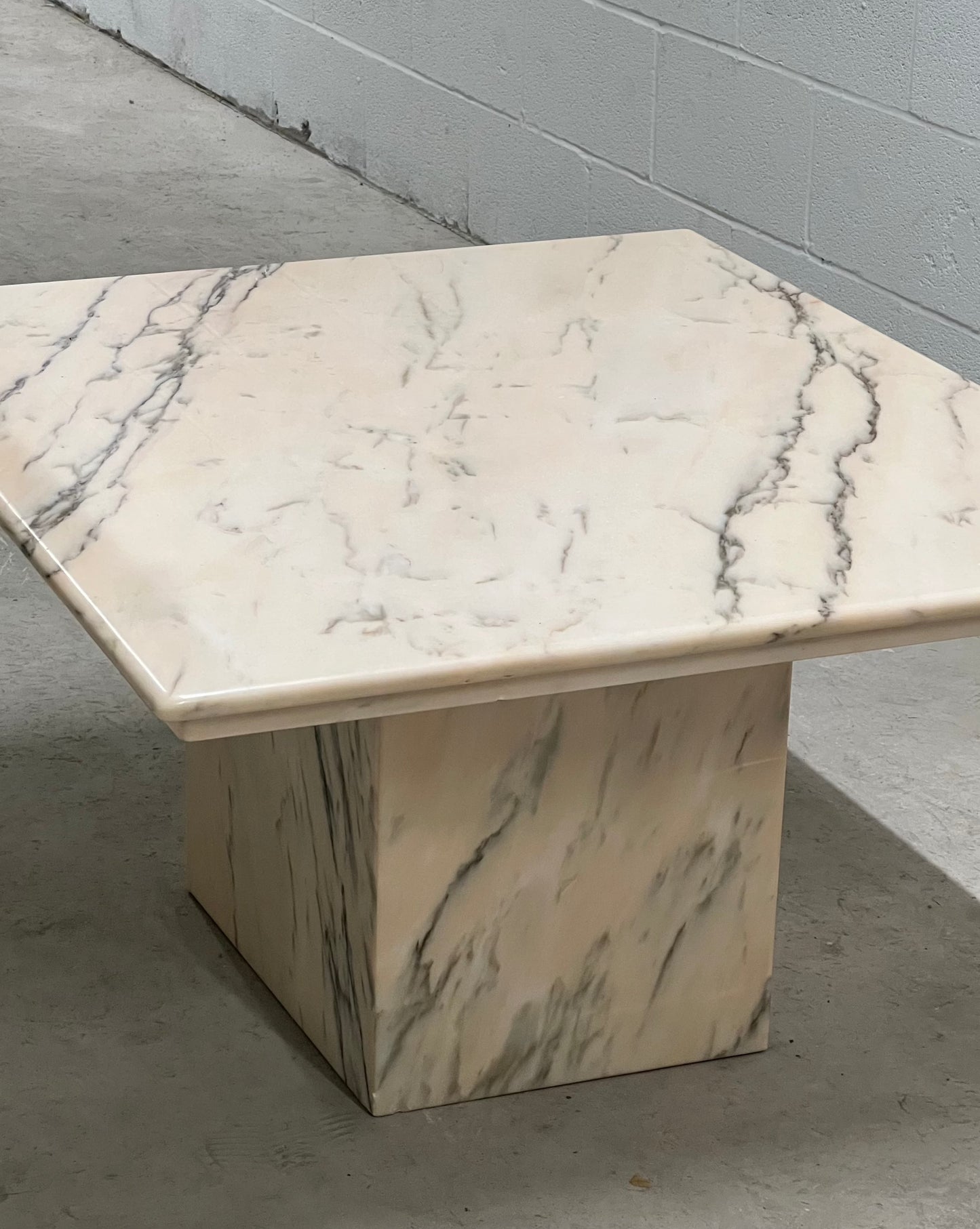 Pinkish/Cream Marble Coffee Table