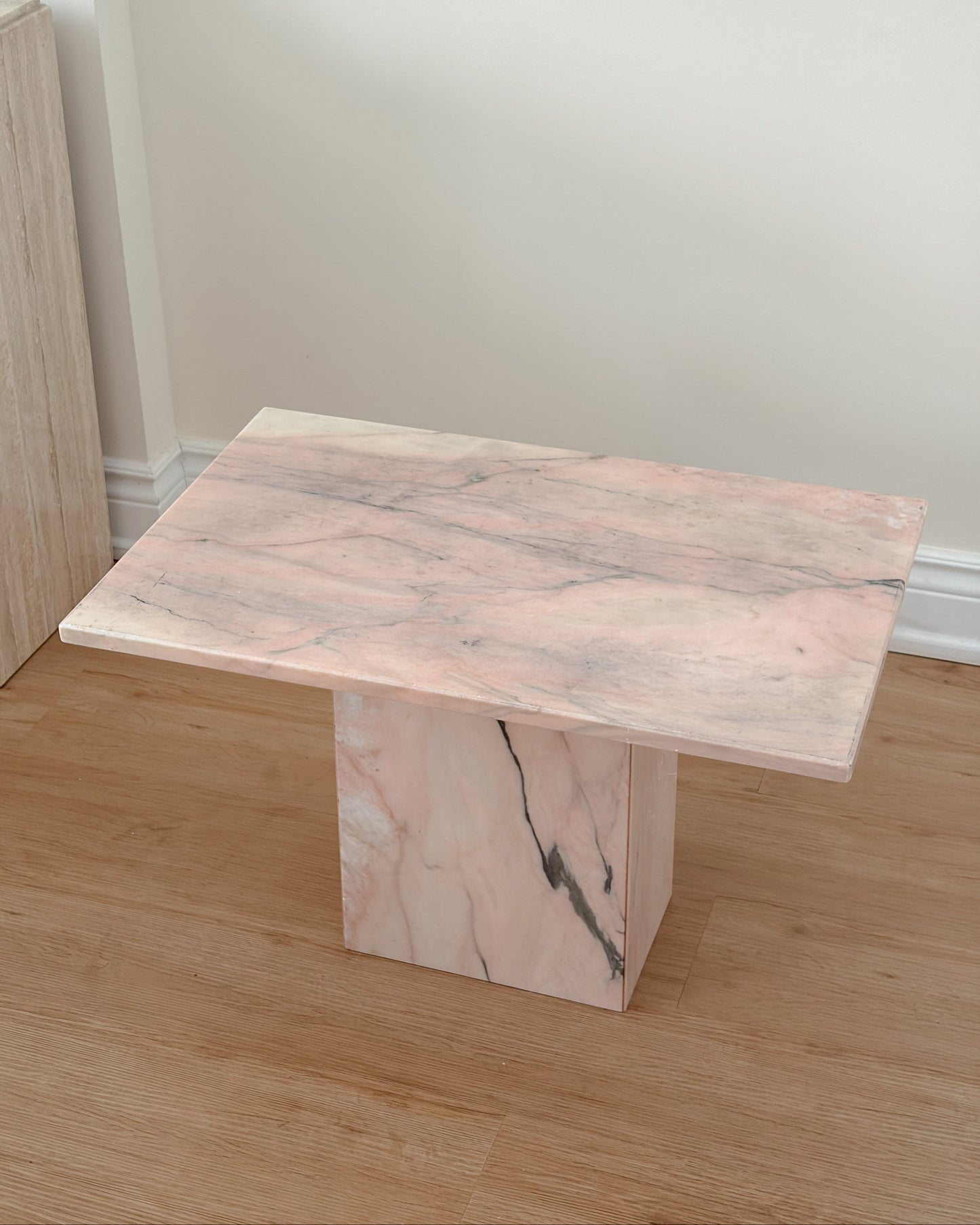 Pink Rectangular Marble Coffee/Side Table