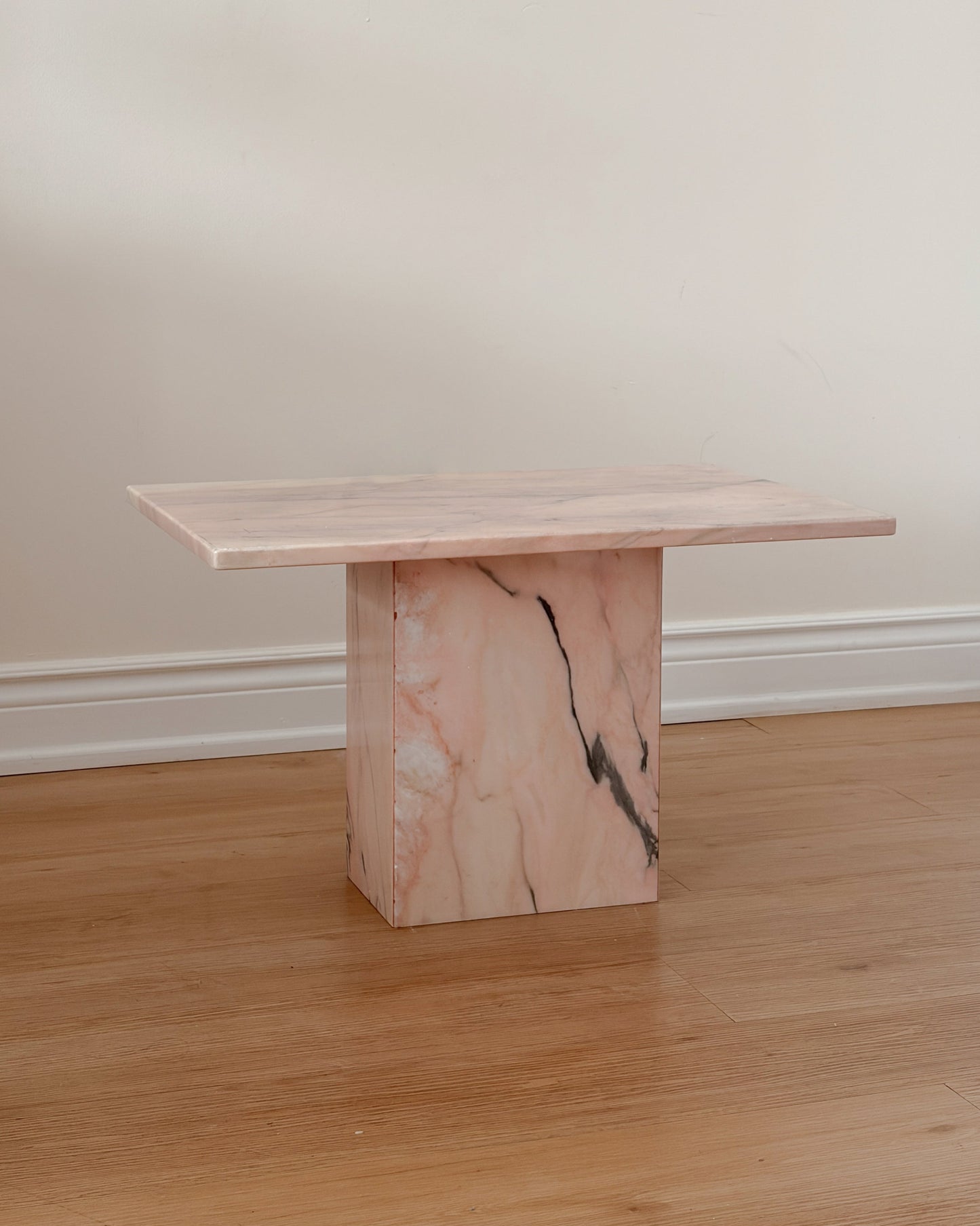Pink Rectangular Marble Coffee/Side Table
